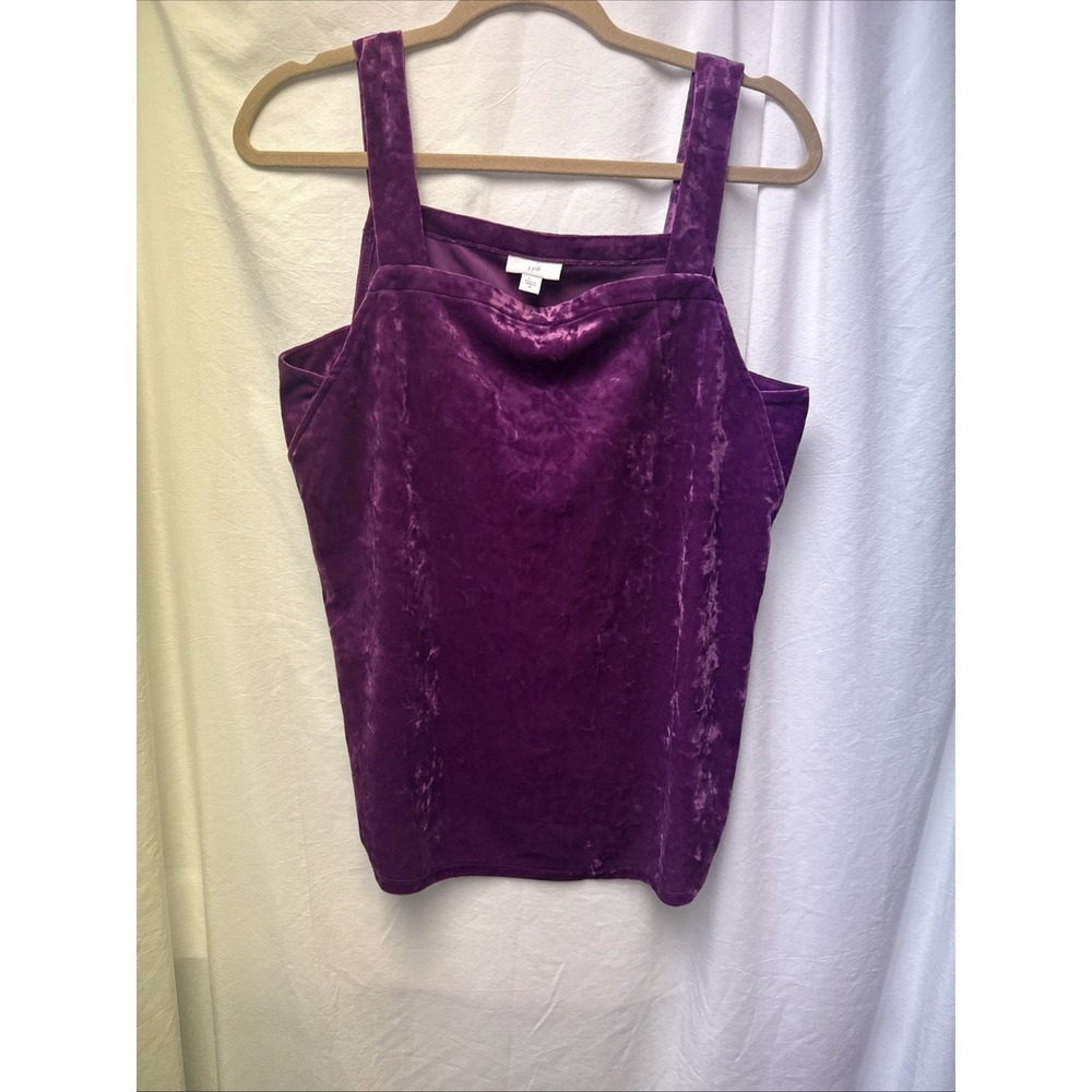 J Jill Tank Top Women Medium Purple Crushed Velvet Fairy Whimsigoth Festival